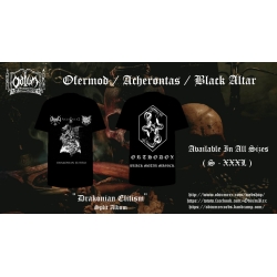 OFERMOD / ACHERONTAS / BLACK ALTAR T-SHIRT S